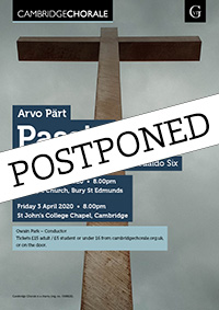 POSTPONED - Passio with The Gesualdo Six